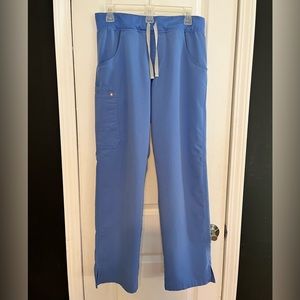 Figs Kade Cargo Scrub Pants- Ceil Blue